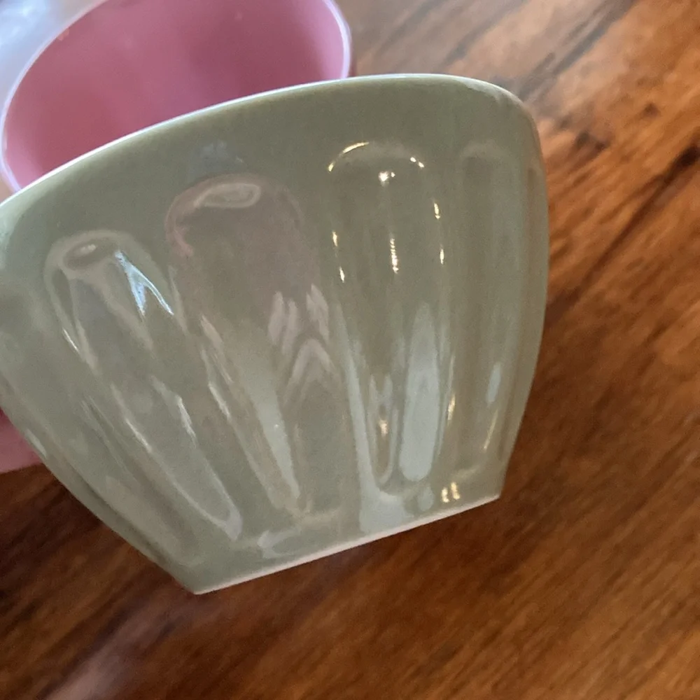 Pier 1 Imports Small Bowl Set Blue Pink Green Dipping Appetizer Bowls Like New